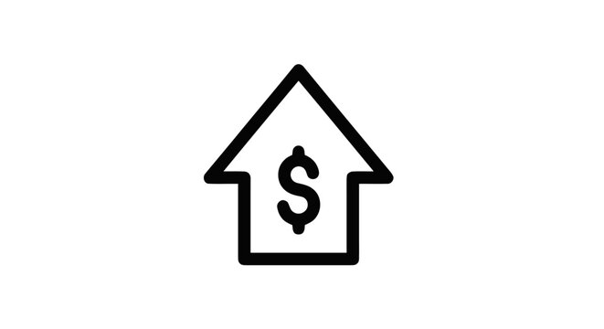 House with dollar sign inside.