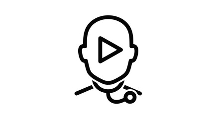 Medical Doctor Play Button Icon. © Kaleng