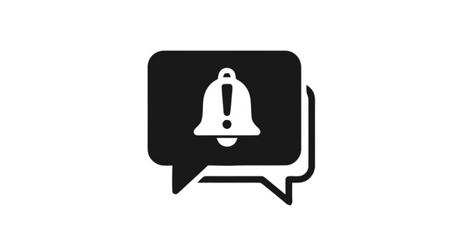 Notification alert icon with bell.
