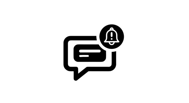 Notification message chat bubble icon.