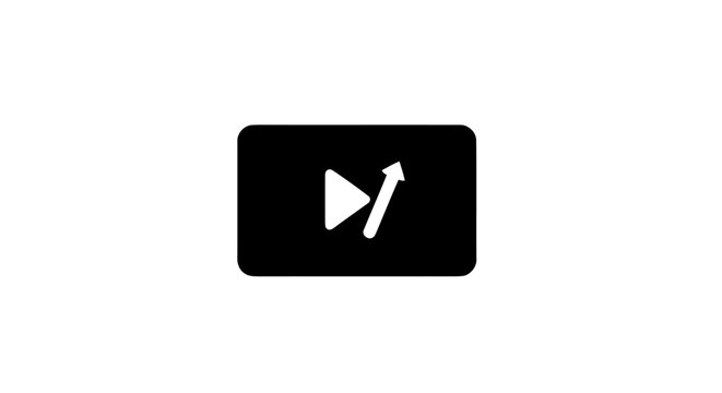 Play button icon on screen.