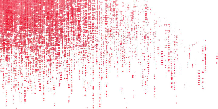 Abstract futuristic red digital binary code matrix rain falling technology data concept background vector illustration.