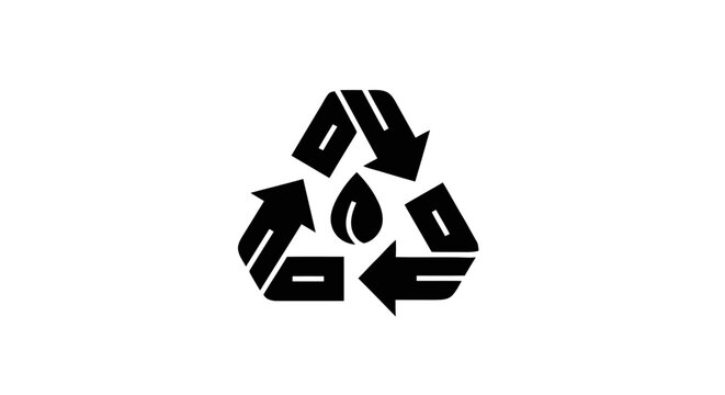Recycling symbol made of arrows.