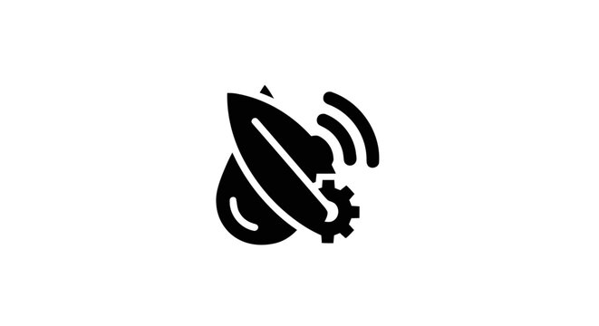 Rocket Ship Icon Launching Fast Speed.