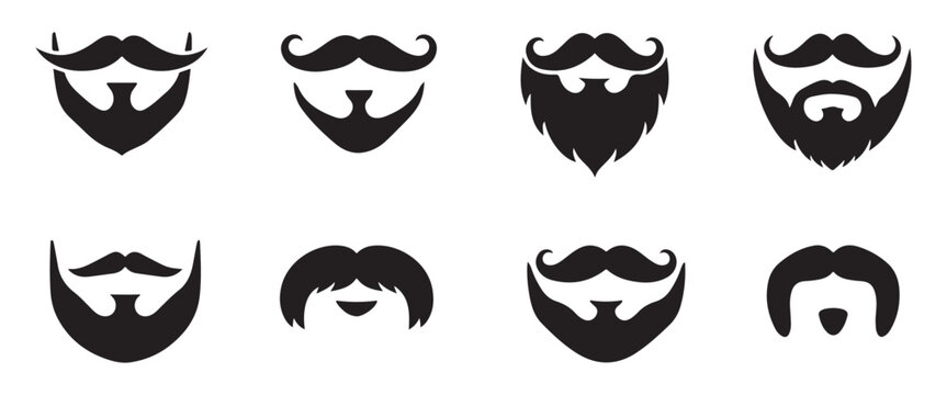 Male Haircuts and Hairstyles Vector Set &ndash; Large Collection of Hipster Men Hair Styles Isolated on Transparent Background Web