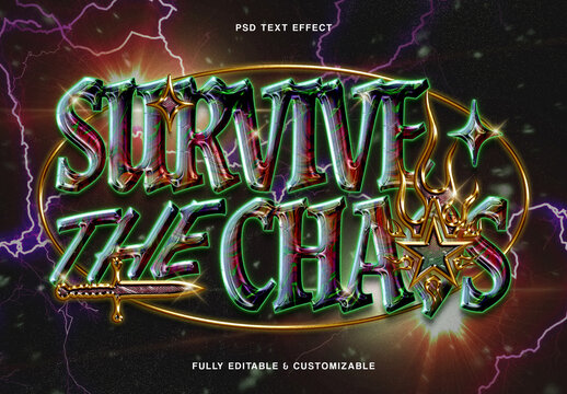 Dark Fantasy Neon Gothic Text Effect