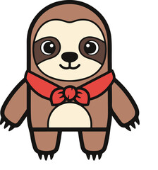 Fototapeta premium Cartoon sloth 