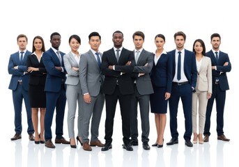 Fototapeta premium Business team standing together in office wear