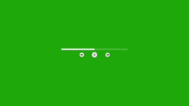 Minimalist music player overlay with progress bar and playback controls
