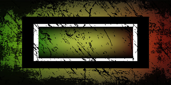 Modern and popular grunge background with reggae colors: green, yellow, red. eps 10