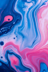 Obraz premium A detailed view of a vibrant, abstract art piece made with liquids