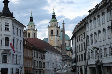 Fototapeta premium Stari trg - Ljubljana en Slovénie