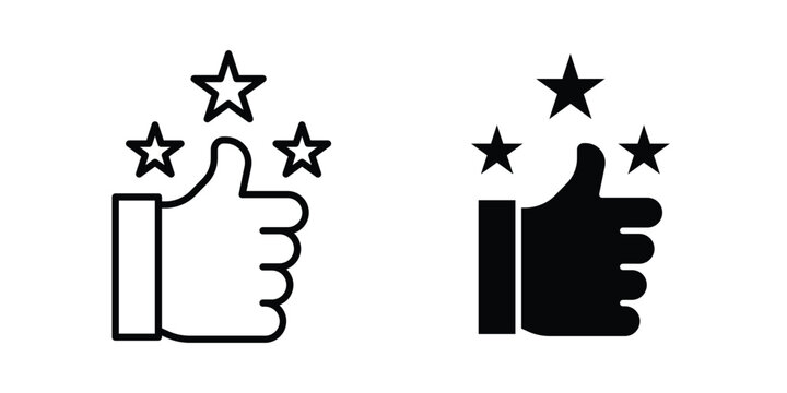 Appreciation icon. Linear icon collection. Editable vectors