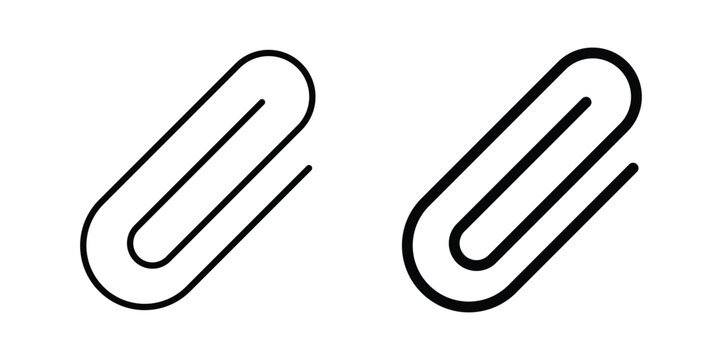 Attach document icon. Linear icon collection. Editable vectors