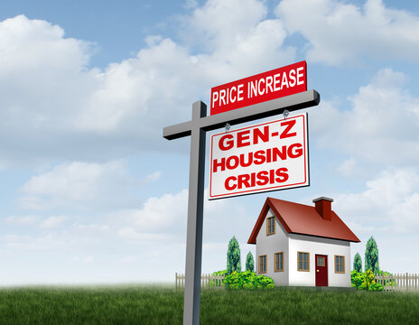 Gen Z Housing Crisis as challenges in the real estate market as rising home prices high rents student debt and affordability concerns make home ownership and independent living increasingly difficult.