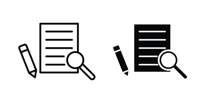 Defining icon. Linear icon collection. Editable vectors