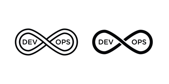 Dev ops icon. Linear icon collection. Editable vectors