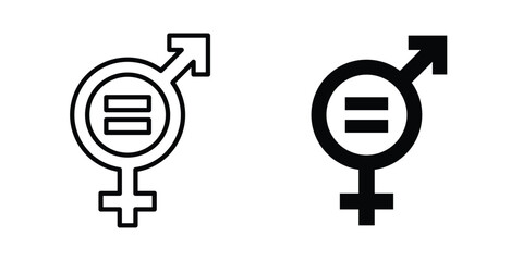Gender equality icon. Linear icon collection. Editable vectors © Cristiane