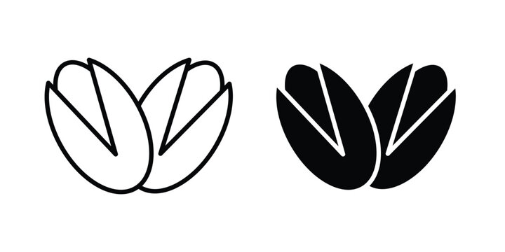 Pistachio icon. Linear icon collection. Editable vectors