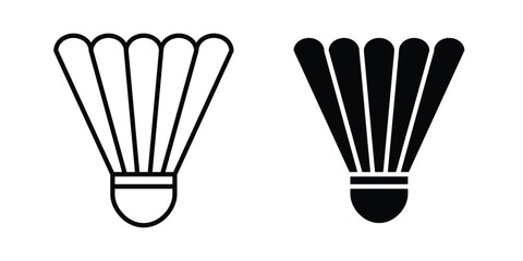 Fototapeta premium Shuttlecock icon. Linear icon collection. Editable vectors