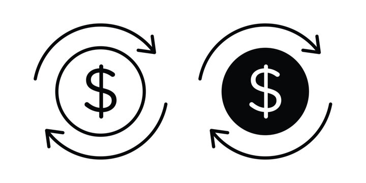Turnover icon. Linear icon collection. Editable vectors