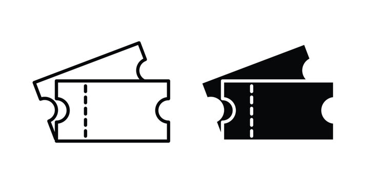 Voucher icon. Linear icon collection. Editable vectors