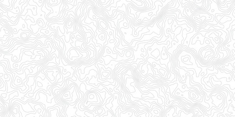 Topographic map contour lines pattern in black ink on white background for cartography and geographic design projects © RABAKA