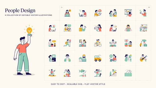 Person holding yellow speech bubble icon illustration for presentation or communication concept . Vector illustration.