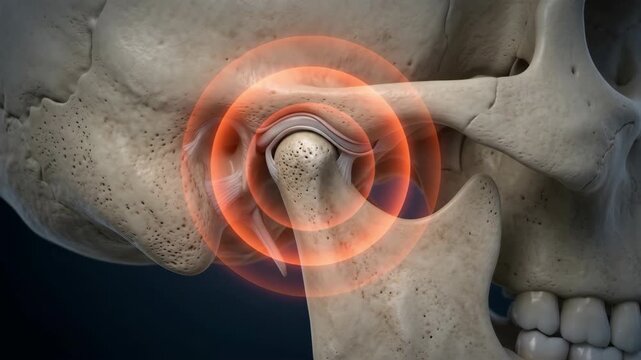 Anatomical visualization of temporomandibular joint pain