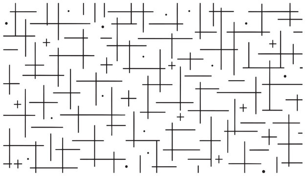 Groovy Checker Line Seamless Pattern. Paper Notebook Texture. Doodle Y2k Style Background