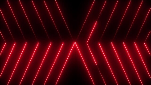 Abstract background with glowing red neon lines forming a geometric arrow pattern