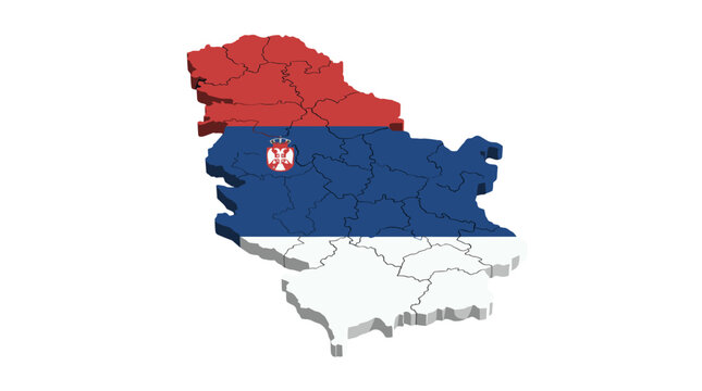 Map of slovakia with flag colors showing the countrys geographic outline and national symbols