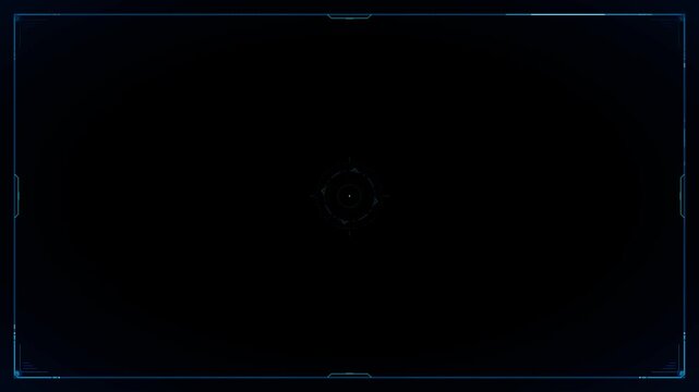Futuristic hud digital camera viewfinder overlay with precision targeting reticle