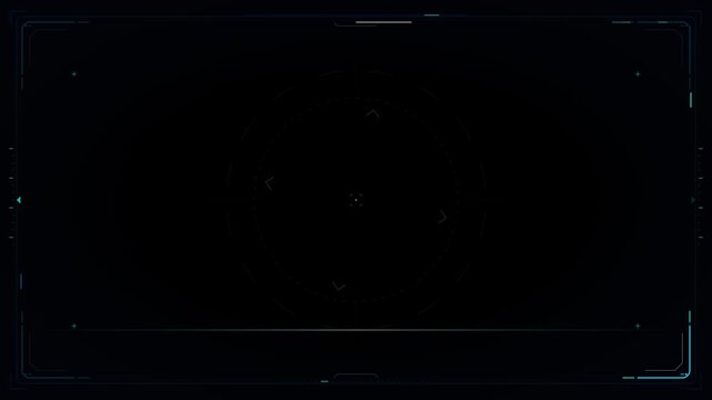 Futuristic hud interface overlay with digital scanning target and data heads-up display