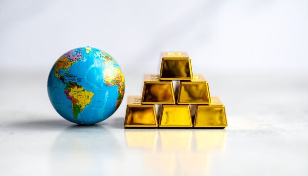 golden globe on a black background