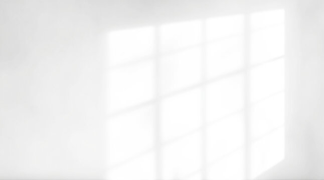 Transparent png overlay of sunlight window shadow on wall with soft light effect and isolated natural light pattern showing summer indoor texture and modern abstract interior design minimalist home
