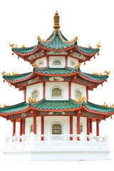 Fototapeta premium A tall tower with a clock on top, suitable for illustrations and designs vertical frame