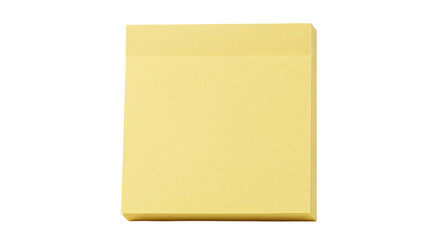 Blank yellow sticky note pad mockup on transparent background © shuphanida