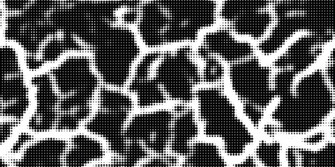 Naklejka premium Black-white gradient halftone dots background. Pop art in vector illustration for your creative design