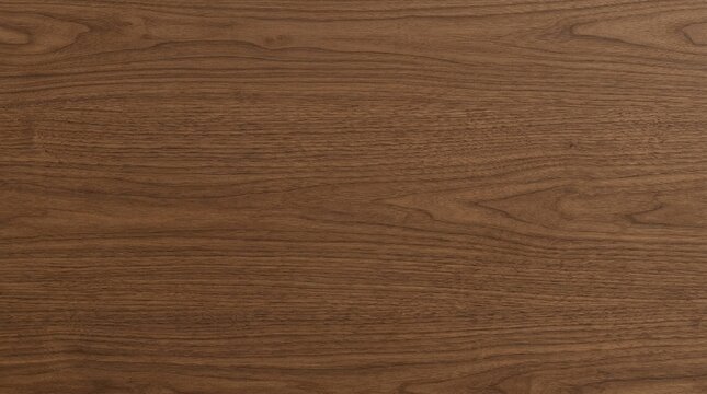 Natural walnut wood texture background, dark brown timber grain surface, elegant wooden panel material for interior design and furniture mockup