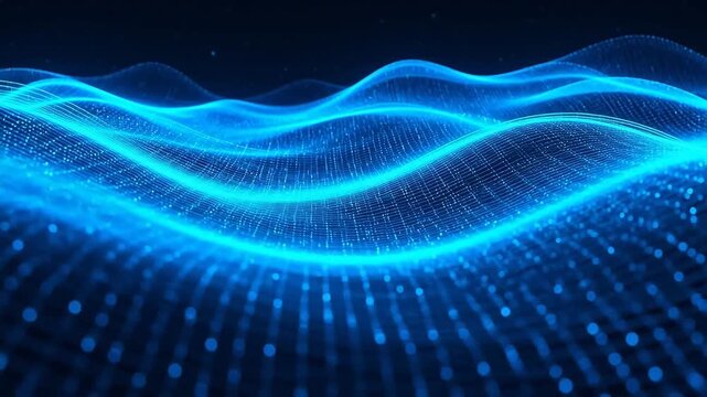 Blue digital wave pattern