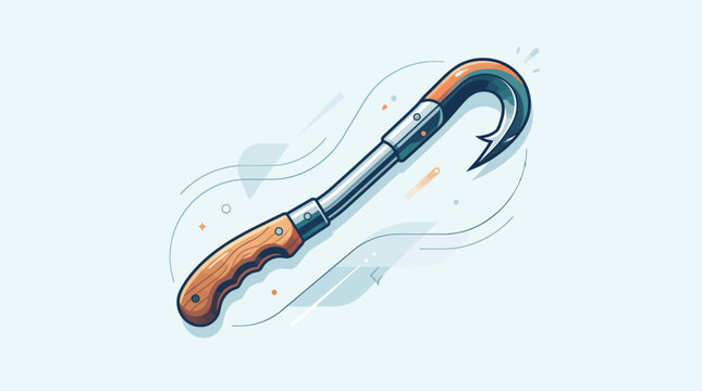 Fishing Gaff Vector Illustration