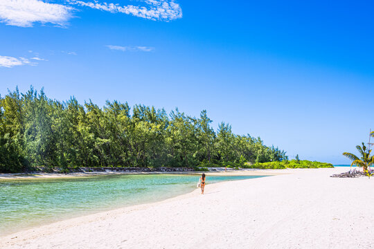 Excursion sur l'Ile aux Cerfs et ses plages de sable blanc, Ile Maurice, Trou d'Eau Douce, Oc&eacute;an Indien, Afrique