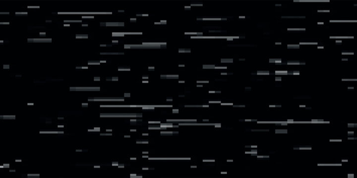 Random static noise texture background. Bad television or cctv signal screen concept. Rippled video tape overlay. Glitch vhs pixel wallpaper. Image distressed interference backdrop effect. Vector