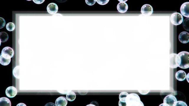 frame and soap bubble background