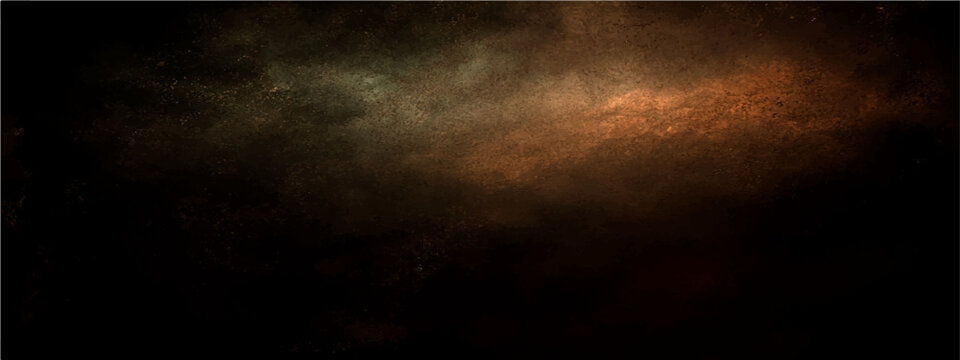 Dramatic dark sky with ominous clouds illuminated by a fiery sunset, hinting at impending storm and atmospheric intensity.