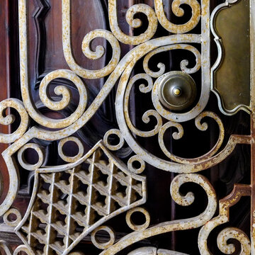 Ornate Metal Door in Valencia