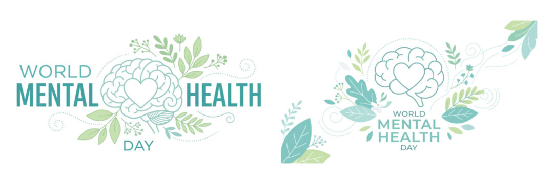 World mental health day awareness graphics