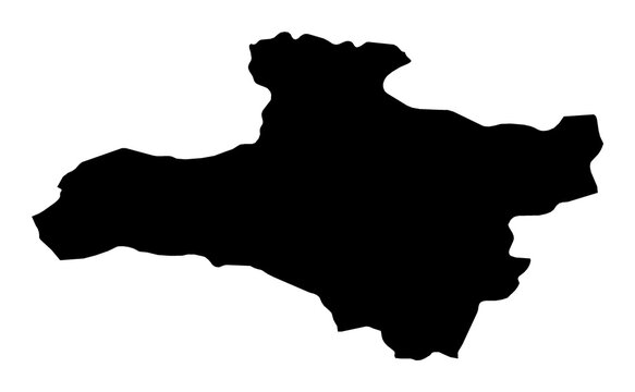 A contour map of Zavkhan. Mongolian province silhouette