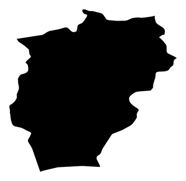 A contour map of &Ouml;v&ouml;rkhangai. Mongolian province silhouette